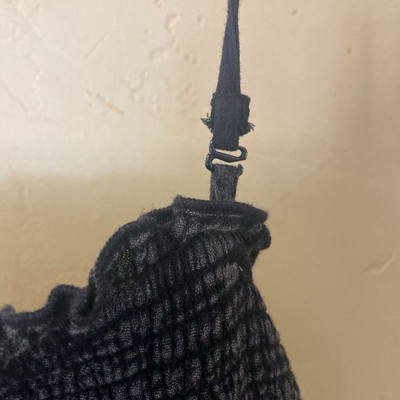 Sz S by Anthropologie Gauzy Strapless or Halter Neck Maxi Dress Washed Black - Picture 6 of 7